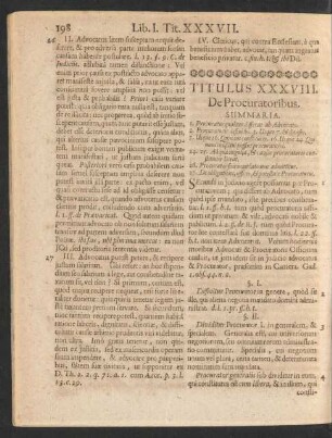 Titulus XXXVIII. De Procuratoribus