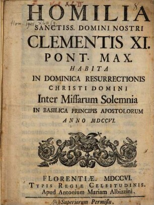 Homilia habita in dominica resurrectionis Chr. D.