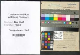 Entnazifizierung Karl Poeppelmann , geb. 21.12.1904 (Stadtsekretaer)