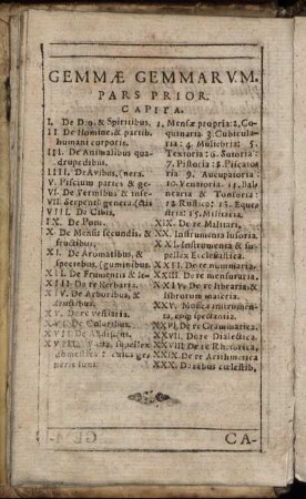 [Gemmae Gemmarum Volumen I.]