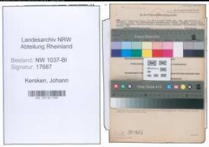 Entnazifizierung Johann Kersken , geb. 05.12.1896 (Kassierer)