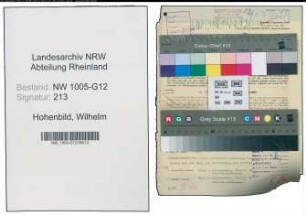 Entnazifizierung Wilhelm Hohenbild , geb. 13.10.1893 (Ingenieur)