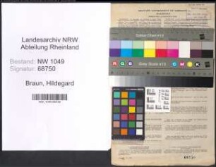 Entnazifizierung Hildegard Braun , geb. 07.08.1920 ()
