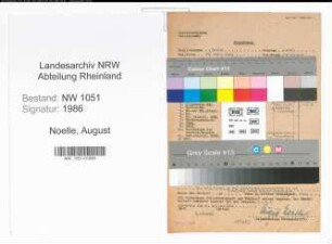 Entnazifizierung August Noelle , geb. 15.02.1906 (Beamter)