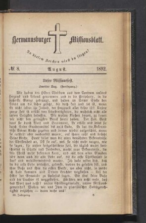 N°. 8. August. 1892