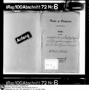Verfügungen und Eingaben wegen der Hand- und Spanndienste