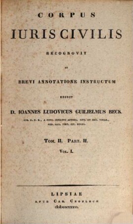 Corpus iuris civilis : recognovit et brevi annotatione instructum, 2,2,1