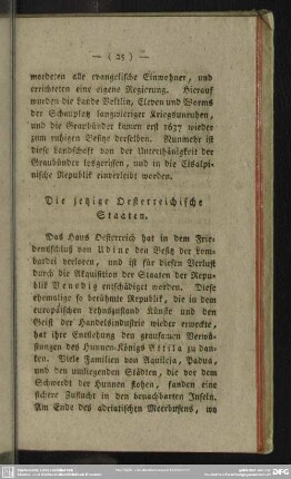 Die jetzige Oesterreichische Staaten