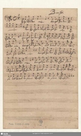 Basso. [unvollst.]