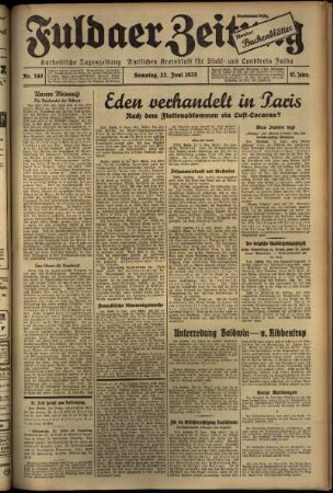 Ausgabe vom Samstag, den 22. Juni 1935.