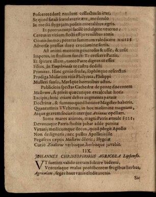 IIX. Johannes Christophorus Agricola