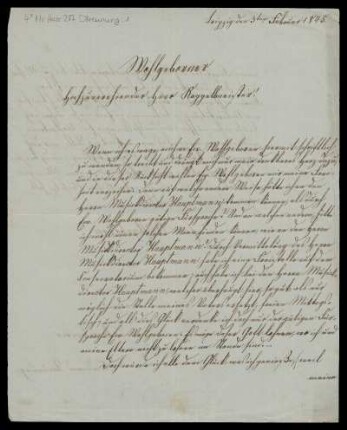 Brief von Ferdinand Breunung an Louis Spohr