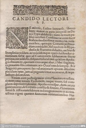 CANDIDO LECTORI