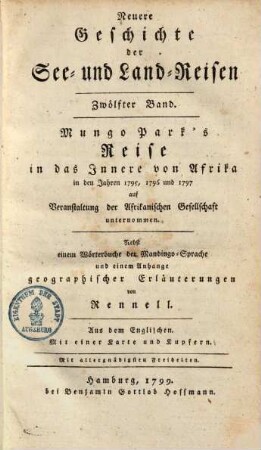 Neuere Geschichte der See- und Land-Reisen, 12