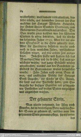 Der gehauene Stein
