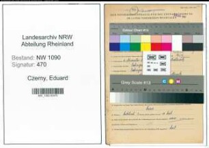 Entnazifizierung Eduard Czerny , geb. 01.11.1906 ()