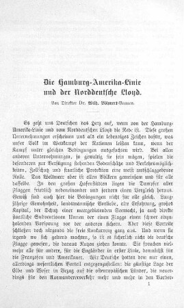 Die Hamburg-Amerika-Linie und der Norddeutsche Lloyd.