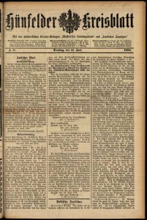 Ausgabe vom Dienstag, den 21. Juni 1898.