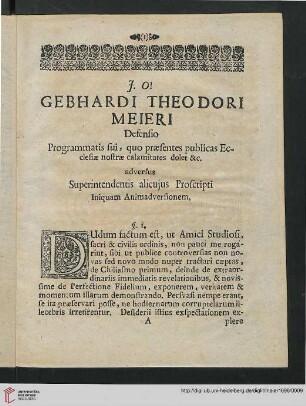 Gerhardi Theodori Meieri Defensio