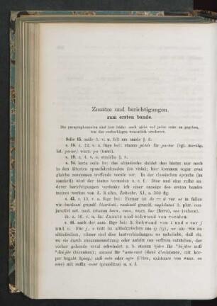 Zusätze und berichtigungen zum I. und II. bande