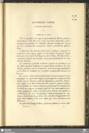 Quatrième Partie. Poteries Orientales