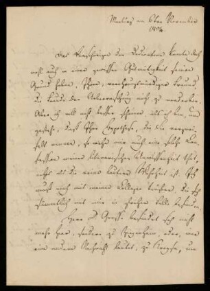Brief von Philipp Friedrich Weis an Gustav Hugo, Marburg, 6.11.1804