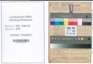 Entnazifizierung Theodora Kuerten , geb. 25.05.1914 (Haendlerin)