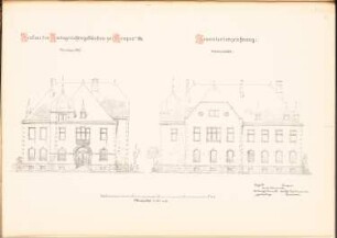Amtsgericht, Kempen: Nord- und Westansicht 1:100
