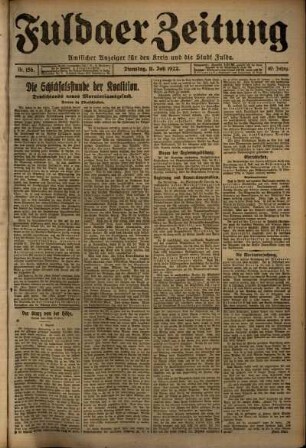 Ausgabe vom Dienstag, den 11. Juli 1922.