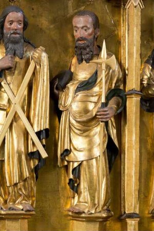 Jakobusaltar — Marienkrönung zwischen Heiligen — Apostel Matthäus