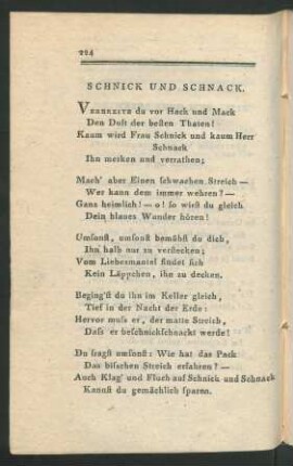 Schnick Und Schnack