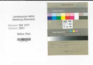 Entnazifizierung Paul Bahra , geb. 00.00.0000 (Polizist)
