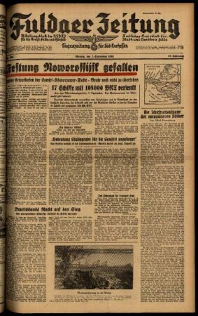 Ausgabe vom Montag, den 07. September 1942.