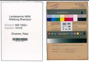 Entnazifizierung Peter Gruenen, geb. 11.09.1904 (Verwalter)