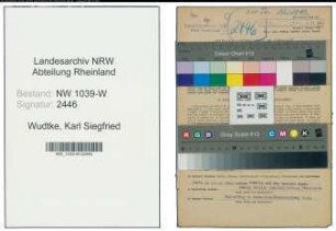 Entnazifizierung Karl Siegfried Wudtke , geb. 24.08.1892 (Diplomingenieur)