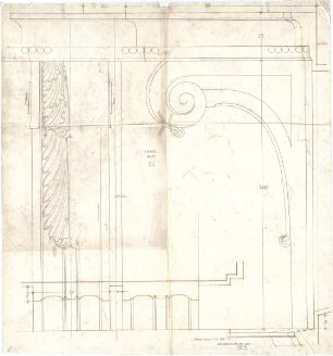Littmann, Max; Münster; Stadthalle, Festsaalbau - Detail m. Schnitt