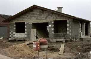 Baustelle eines Bungalows