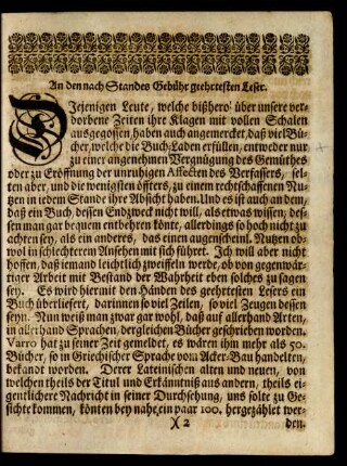 An den nach dem Standes Gebühr geehrtesten Leser