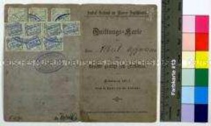 Quittungskarte des Zentralverbands der Maurer Deutschlands für Albert Hoffmann