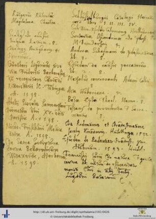 Bibliographische Notizen