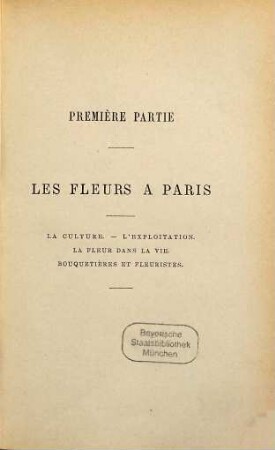 Les fleurs et les jardins de Paris par Charles Yriarte