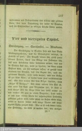 Vier und vierzigstes Capitel. Gerichtsgang. - Gerichtsstyl. - Advokaten