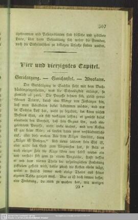 Vier und vierzigstes Capitel. Gerichtsgang. - Gerichtsstyl. - Advokaten