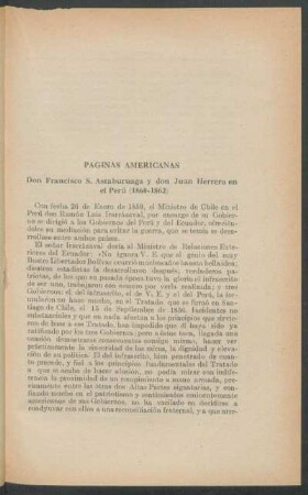 Páginas americanas - algunas cartas y documentos, por don Miguel Varas V.
