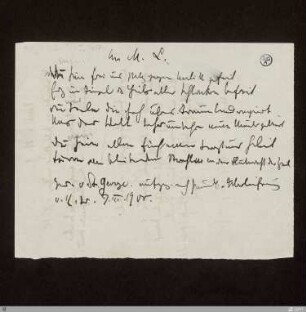 An M. L. (An Melchior Lechter) : [SW VI/VII: keine Sigle]; [SW VI/VII, S. 165/224-225]