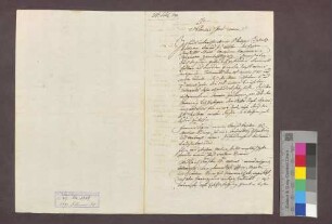 Ergänzung zum Testament des Basler Domkapitulars Philipp Franz Hartmann von Andlau.