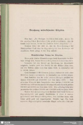 Berechnung wiederkehrender Eiszeiten