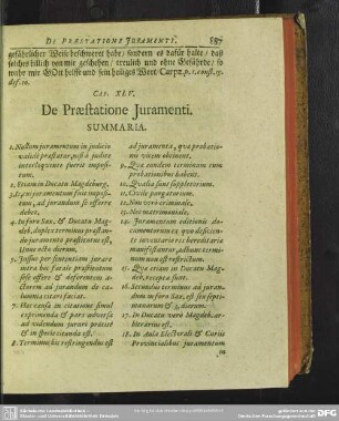 Cap. XLV. De Praestatione Juramenti