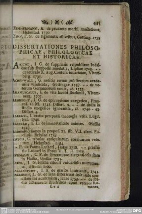 Dissertationes Philosophicae, Philologicae Et Historicae