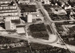 Luftbildaufnahmen von Karlsruhe. Südweststadt - Kreuzung Brauer- /Ebertstraße